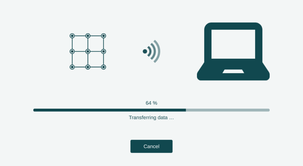 Download interface in progress state